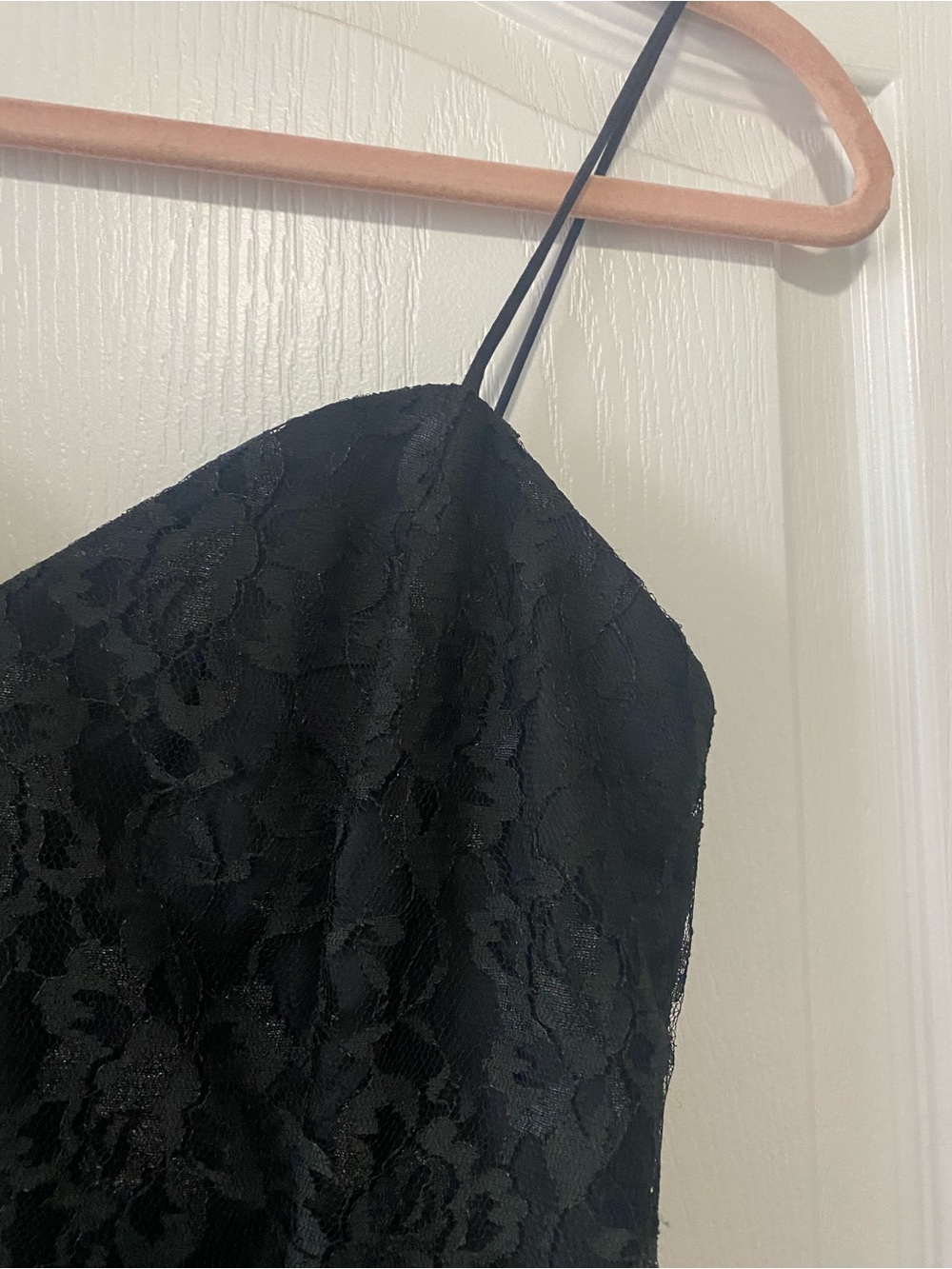 Vintage Rampage Black Floral Lace Slip Dress | Y2K 90s Mini | - Picture 4 of 9